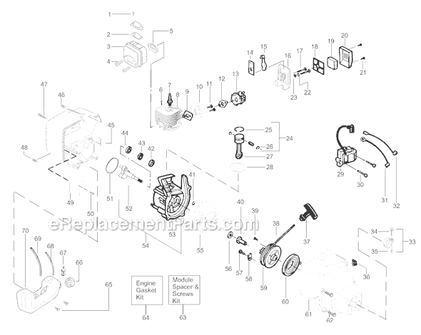 Page A Diagram and Parts List for FEATHERLITEEXTREMEFX25LE Type 3 Weed Eater Trimmer